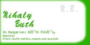 mihaly buth business card